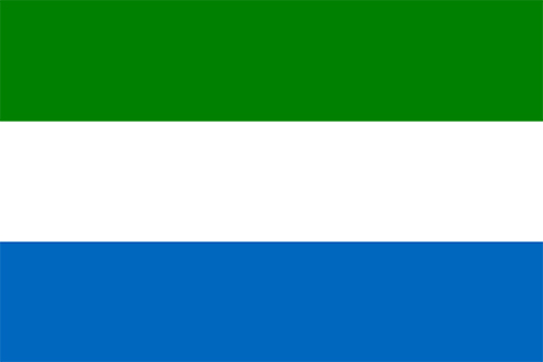 シエラレオネの国旗の高画質画像
