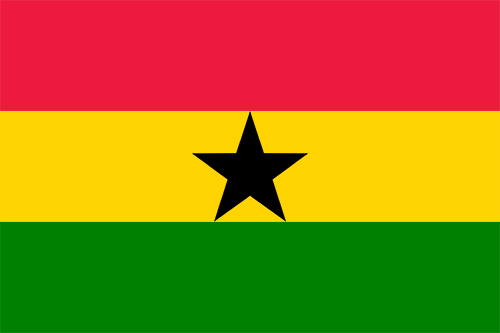 ガーナの国旗の高画質画像