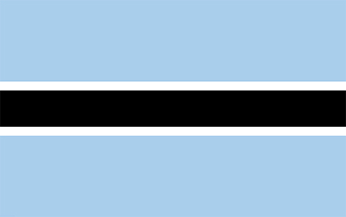 ボツワナの国旗の高画質画像