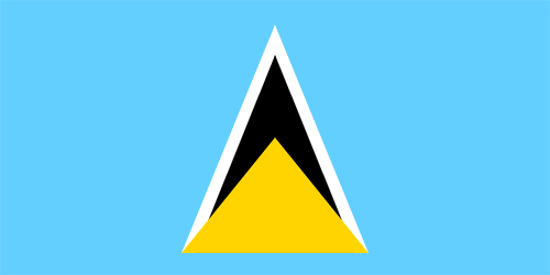 セントルシアの国旗の高画質画像