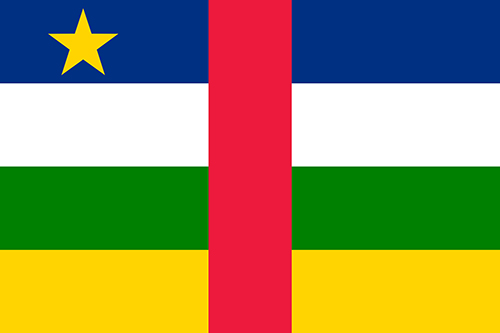 中央アフリカ共和国の国旗の高画質画像