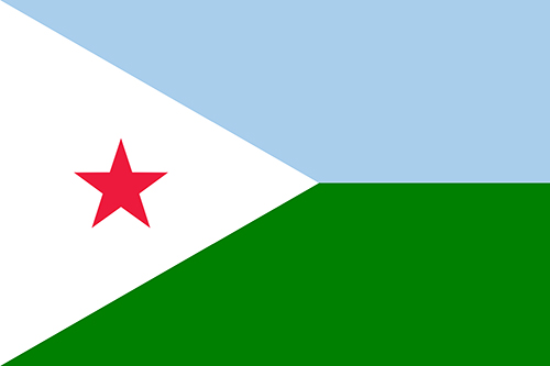 ジブチの国旗の高画質画像