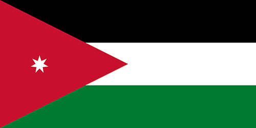 ヨルダンの国旗の高画質画像