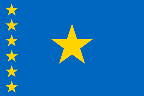コンゴ民主共和国の国旗 1960年の高画質画像