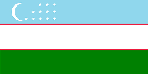ウズベキスタンの国旗の高画質画像