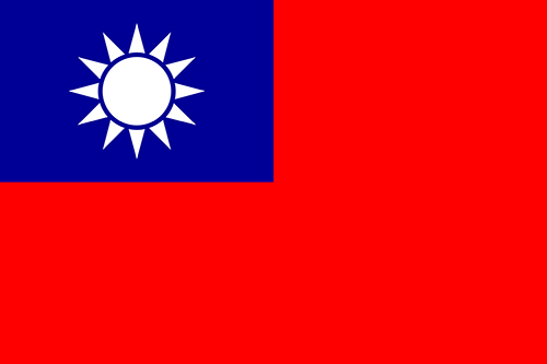 台湾(中華民国)の国旗の高画質画像