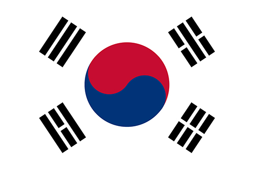 大韓民国(韓国)の国旗の高画質画像