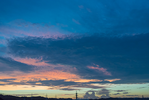 夕方の曇り空 1の高画質画像