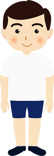 スポーツウェアを着た男性のイラストの高画質画像