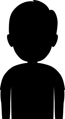 匿名の一般男性のイラスト(黒色)の高画質画像