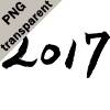 2017、透過PNGの文字素材
