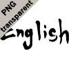 English、透過PNGの文字素材 2